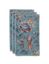 Lot de 3 Serviettes Invité Secret Garden Bleu 30x50 set a 3