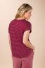 Tatum Top à Manches Courtes Little Sumo Stripe Rouge Rose