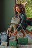 Frances Schoudertas Small Streep Groen