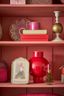 Vase Metal Small Red 24cm