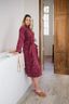 Badjas Jasmin Jacquard Donkerroze