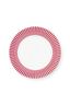 Royal Stripes Dinerbord Donkerroze 26.5cm