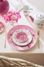 Assiette à Petit Four Jolie Fleurs Rose 12cm