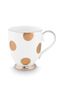 Set/2 Mokken Dot Delight Wit/Goud 350ml