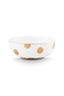 Set/2 Kommen Dot Delight Wit/Goud 20cm