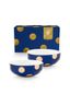 Set/2 Schalen Dot Delight Navy/Gold 15cm