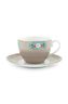 Cup & Saucer Blushing Birds Khaki