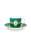 Love Birds Cappuccino Tasse & Untertasse Grün