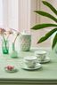 Set/2 Cups and Saucers Lily&Lotus Light Green