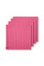 Stripes Set/4 Servetten Roze