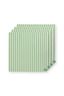 Set/4 Servetten Strepen Licht Groen