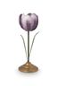 Set/2 Tulp Kandelaars Metaal Lila