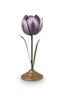 Set/2 Tulp Kandelaars Metaal Lila