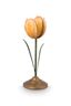 Set/2 Tulipe Bougeoirs en Métal Jaune