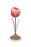 Set/2 Tulipe Bougeoirs en Métal Rose