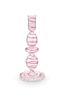 Kandelaar Glas Swirl Roze 20cm