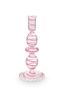 Kandelaar Glas Swirl Roze 20cm
