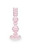 Kandelaar Glas Swirl Roze 22cm