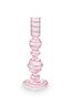 Kandelaar Glas Swirl Roze 22cm