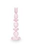 Kandelaar Glas Swirl Roze 28cm