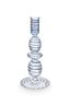 Kaarsenhouder Glas Swirl Donkerblauw 20cm