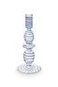 Kaarsenhouder Glas Swirl Donkerblauw 20cm