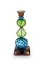 Kaarsenhouder Glas Bead Blauw/Groen 23.5cm