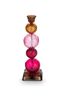 Kaarsenhouder Glas Bead Rood/Geel 30cm