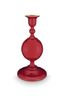 Kaarsenhouder Metalen Bol Donkerrood 24cm