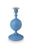 Kaarsenhouder Metalen Bol Mat Lichtblauw 24cm