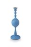 Kaarsenhouder Metalen Bol Mat Lichtblauw 37cm