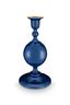 Kaarsenhouder Metalen Bol Marineblauw 24cm