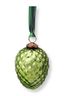 Ornement Verre Pomme de Pin Vert Clair 10cm
