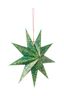 Kerstster Papier Overall Print Donkergroen 60cm