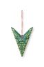 Kerstster Papier Overall Print Donkergroen 60cm