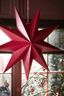 Kerstster Papier Strepen Donkerrood 60cm