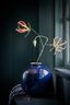 Metalen Vaas Donkerblauw 23 cm