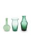 Set/3 Petits Vases en Verre Bleu-Vert