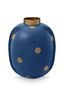 Vase Metall Punkte Navy/Gold 32cm