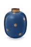 Vase Metall Punkte Navy/Gold 32cm