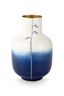 Vaas Metaal Pip & The Blue Bird Dip Dye Blauw 30cm