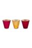 Set/3 Glas/Teehellhalter Rot 10cm 