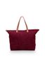 Tote Bag Velvet Quiltey Days Rood