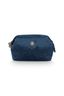 Pochette à cosmétiques de petite taille en velours Quiltey Days en coloris bleu