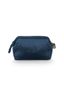 Pochette à cosmétiques de petite taille en velours Quiltey Days en coloris bleu