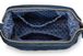 Pochette à cosmétiques de petite taille en velours Quiltey Days en coloris bleu