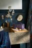 Toilettas Cyrille Medium Streep Blauw