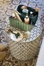 Toilettas Cyrille Medium Streep Groen
