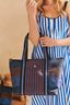 Tilda Tote Bag Medium Stripe Blue