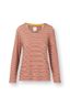 Trice Top Lange Mouw Kente Stripe Roze 